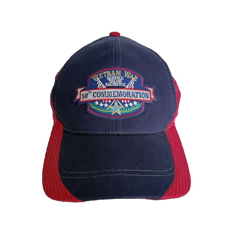 +Vietnam War 50th Commemoration Service Valor Sacrifice Strapback Baseball Cap